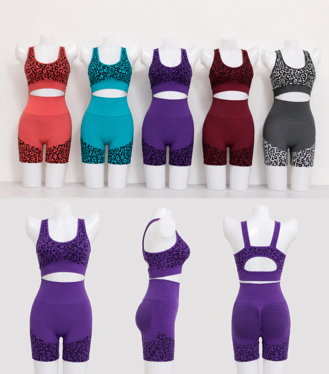 E - Conjunto Fitness Fisk Tiger Ref: Y-018 Diversas Cores Pac C/12 Conj., Colocar no Carrinho Somente Multiplos do Pac.