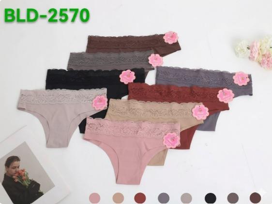 D - Calcinha Feminina BLD-2570 Diversas Cores Pac C/12 UN, Colocar no Carrinho Somente Múltiplos do Pac