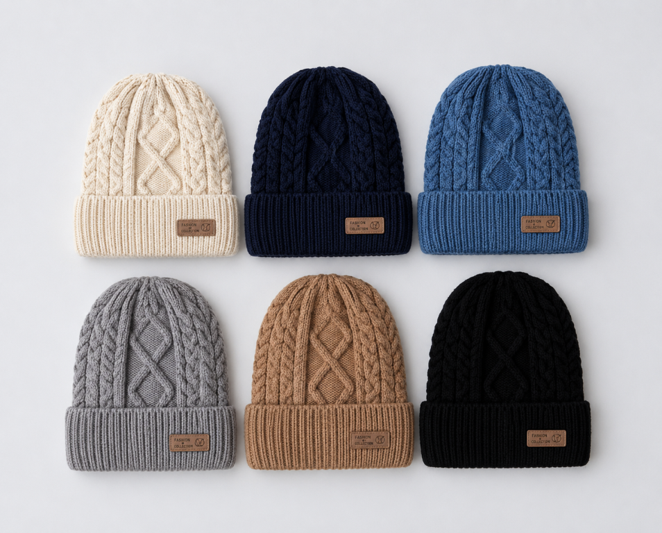 F -Gorro Feminino Tricô Escandinavo MF-TS-6049 Diversas Cores Pac C/12, Colocar no Carrinho Somente Multiplos do Pac.