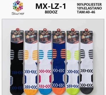 J - Meia Masculina MX-LZ-1 Diversas Cores Pac C/12 UN, Colocar no Carrinho Somente Múltiplos do Pac