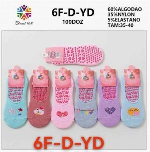 J - Meia Feminina 6F-D-YD Diversas Cores Pac C/12 UN, Colocar no Carrinho Somente Múltiplos do Pac