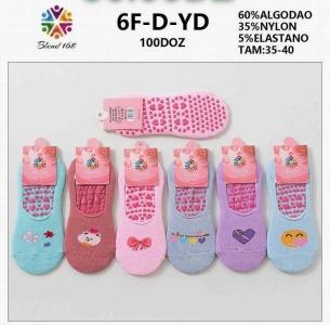 J - Meia Feminina 6F-D-YD Diversas Cores Pac C/12 UN, Colocar no Carrinho Somente Múltiplos do Pac