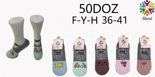 J - Meia Feminina F-Y-H 36-41 Diversas Cores Pac C/12 UN, Colocar no Carrinho Somente Múltiplos do Pac