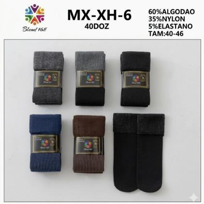 J - Meia Masculina MX-XH-6 Diversas Cores Pac C/12 UN, Colocar no Carrinho Somente Múltiplos do Pac