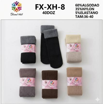 J - Meia Masculina FX-XH-8 Diversas Cores Pac C/12 UN, Colocar no Carrinho Somente Múltiplos do Pac