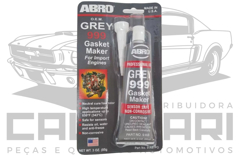 ABRO AB-9 SILICONE GREY - JUNTAS DE SILICONE - CINZA - 85 G