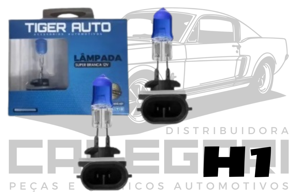 LAMPADA SUPER BRANCA 8500K H1 12V/55W PR