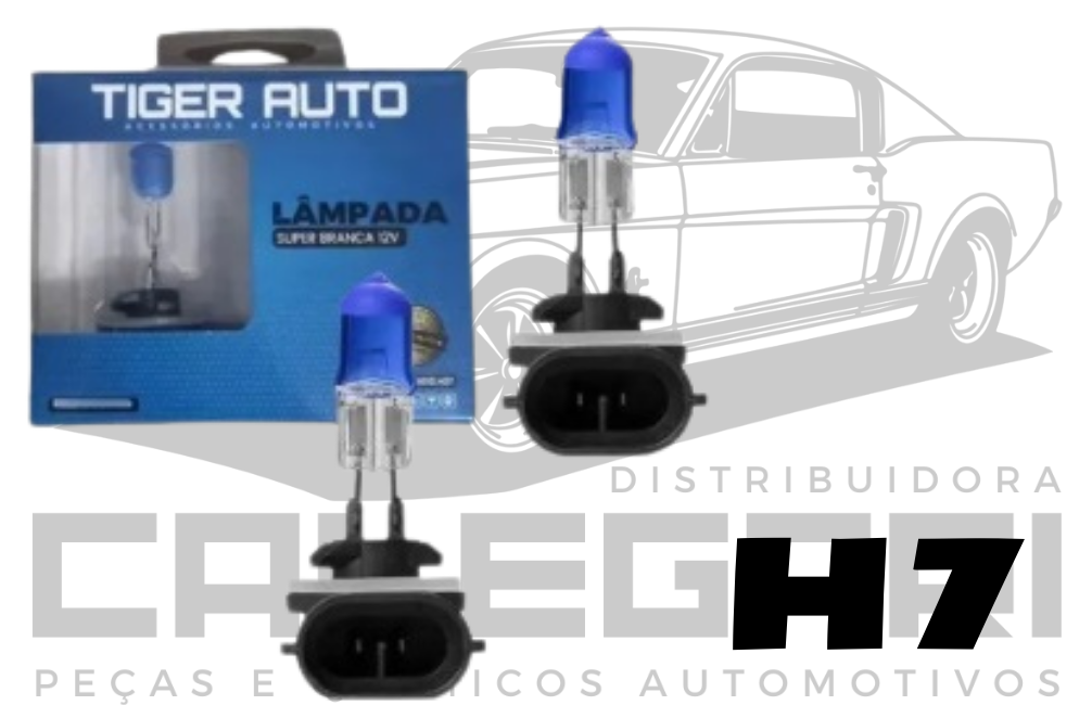 LAMPADA SUPER BRANCA 8500K H7 12V/55W PR