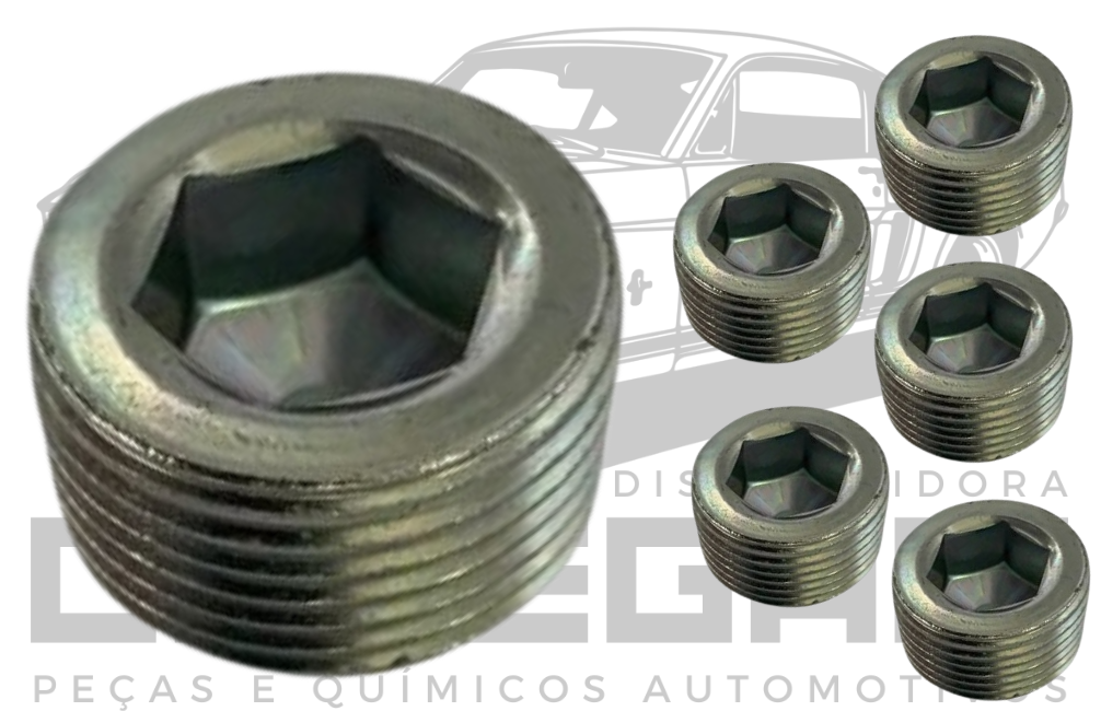 BUJAO CARTER C/ VEDACAO CONICO FIAT UNO PALIO MOTOR 1.0 1.3 1.5 FIRE M22 - CHAVE ELLEN 10MM  (LA-430)