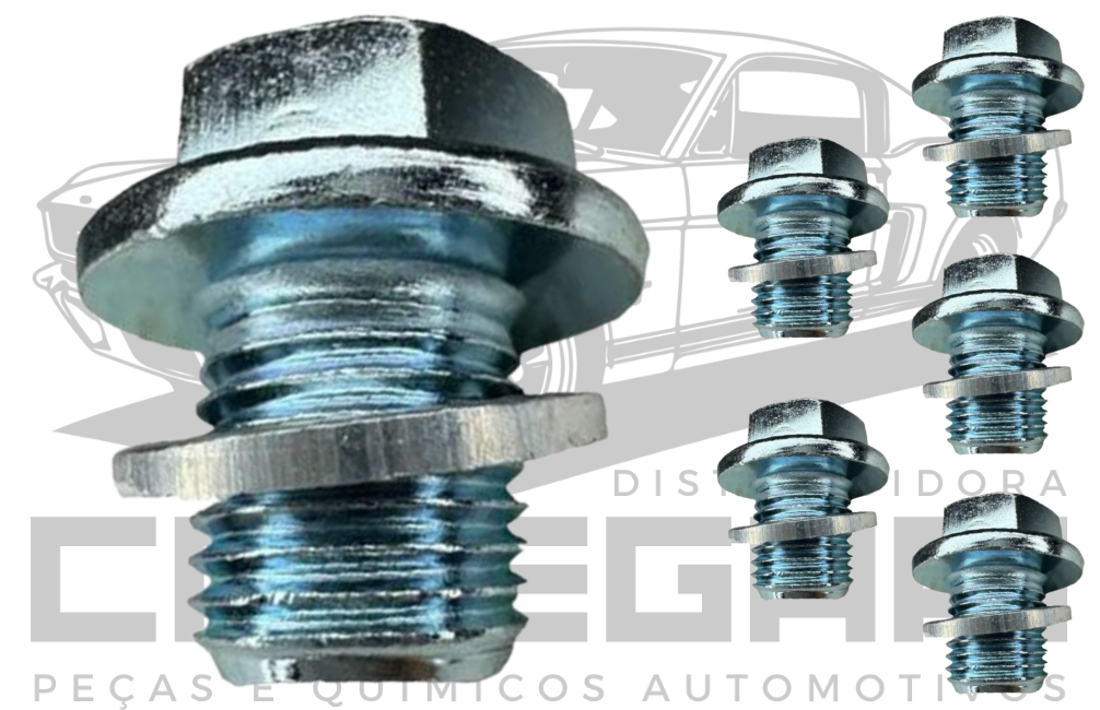 BUJAO CARTER C/ ANEL HONDA FIT CIVIC MITSUBISHI HYUNDAI KIA M14 - CHAVE SEXTAVADA 17MM (LA-748)