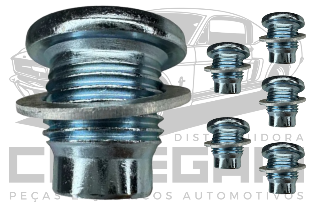 BUJAO CARTER C/ ARRUELA RENAULT PEUGEOT TODOS M16 - CHAVE QUADRADA 8MM  (LA-749)