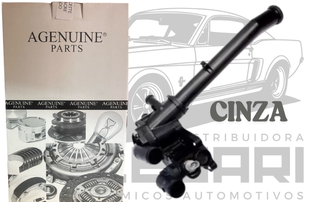 CARCACA + VALVULA TERMOSTATICA + SENSOR CINZA - VW FOX GOL CROSSFOX VOYAGE 1.0 1.6