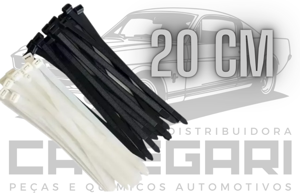 CINTA PLASTICA PRETA 20 CM - 100 UNID