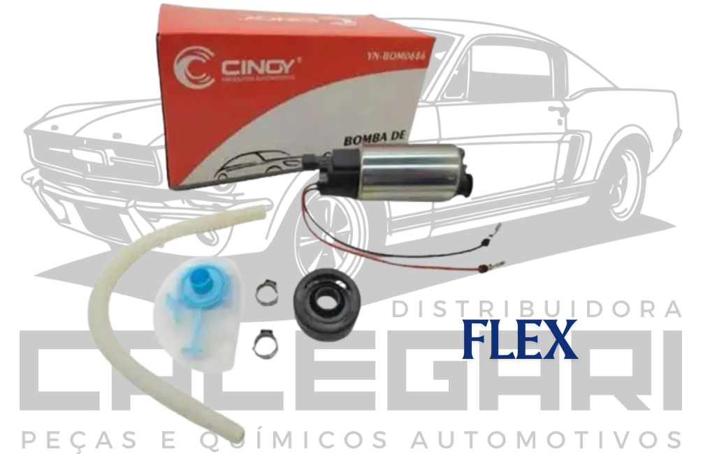 BOMBA ELETRICA DE COMBUSTIVEL COMPLETA UNIVERSAL FLEX CINOY