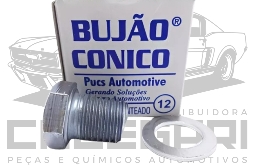 BUJAO CONICO PARA CARTER ESPANADO 12 MM - PEUGEOT HONDA TOYOTA BMW FIAT