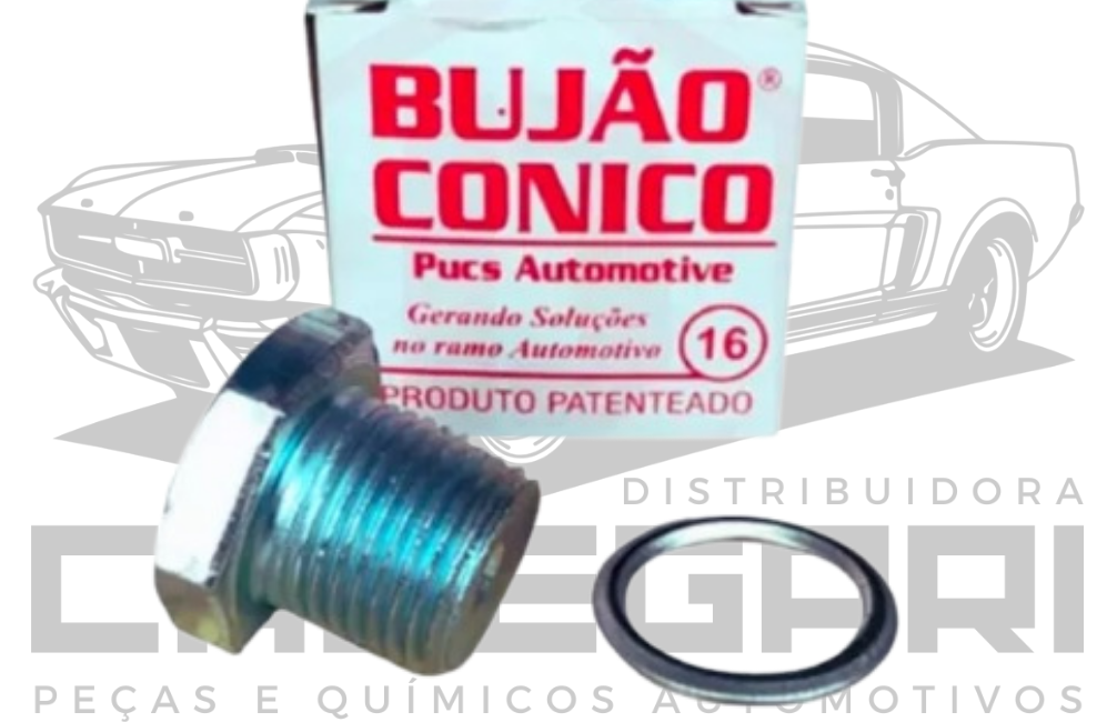 BUJAO CONICO PARA CARTER ESPANADO 16MM -  RENAULT CITROEN PEUGEOT FIAT HONDA