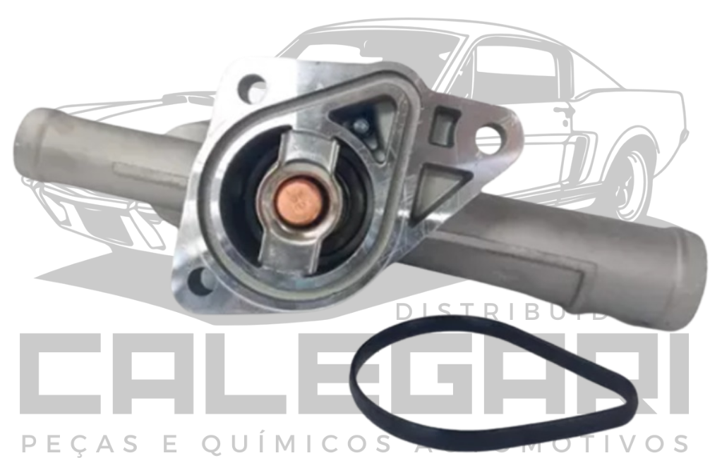 CARCACA + VALVULA TERMOSTATICA + SENSOR PRETO - RENAULT KWID 1.0 12V 3CC