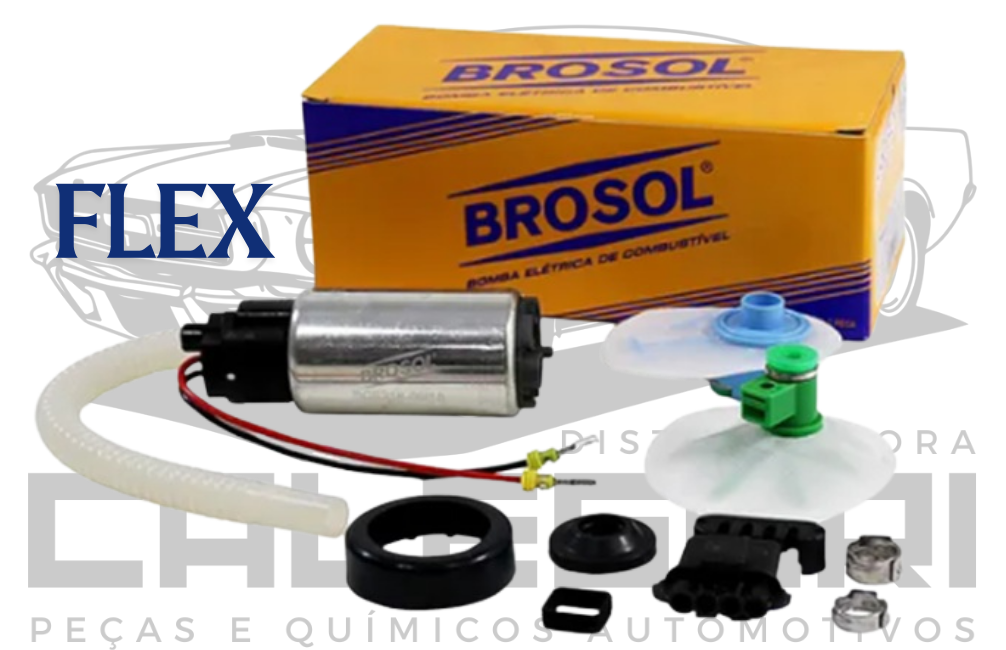 BOMBA ELETRICA COMBUSTIVEL COMPLETA UNIVERSAL FLEX 4 BAR BROSOL