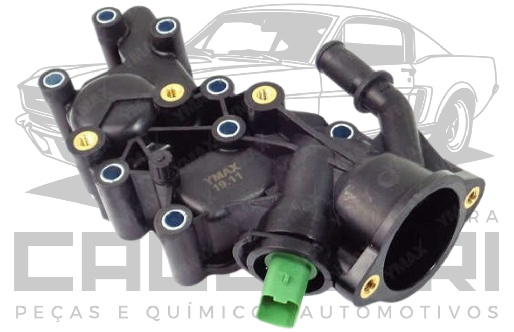 CARCACA DA VALVULA TERMOSTATICA + SENSOR VERDE - CITROEN PEUGEOT C3 PICASSO 1.5 2013