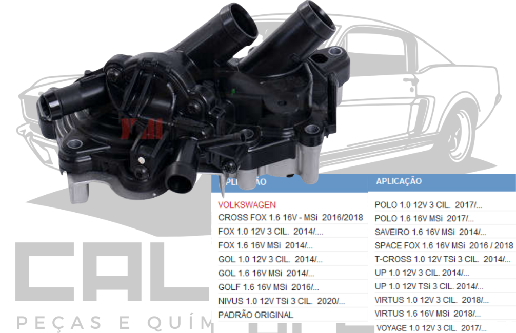 BOMBA DE AGUA VW UP FOX GOL SAVEIRO SPACE FOX GOLF VOYAGE CROSS FOX NIVUS POLO TCROSS VIRTUS VOYAGE - MSI TSI 3CC