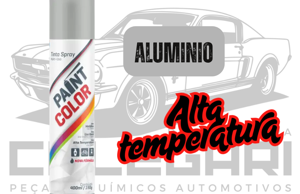 PAINTCOLOR TINTA SPRAY ALTA TEMPERATURA ALUMINIO 400 ML