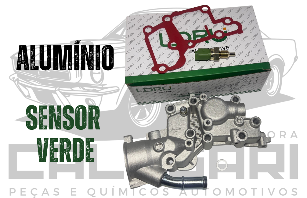 CARCACA DA VALVULA TERMOSTATICA + SENSOR VERDE - PEUGEOT 206 207 HOGGAR PARTNER CITROËN C3 BERLING (
