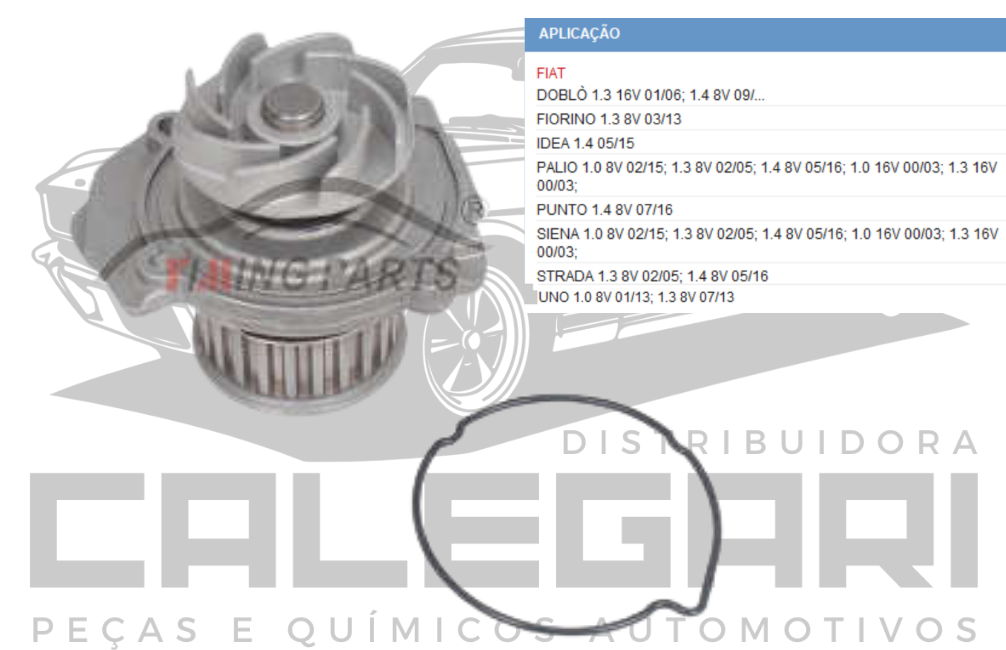 BOMBA DE AGUA FIAT STRADA PUNTO PALIO DOBLO SIENA FIORINO IDEA UNO - FIRE 8V 16V