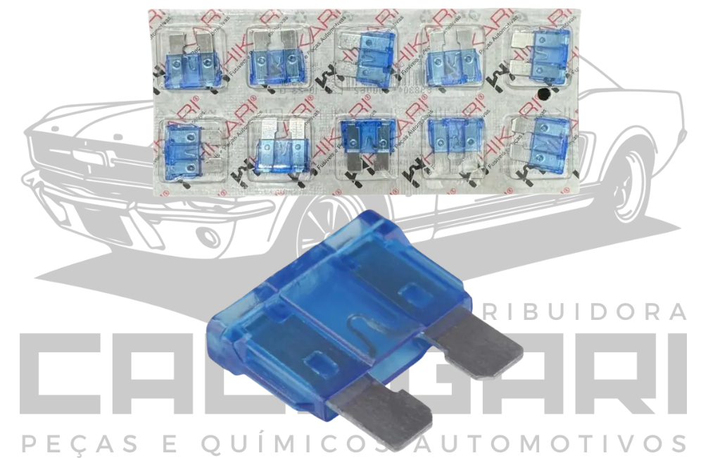 FUSIVEL LAMINA 15 AMPERES - AZUL