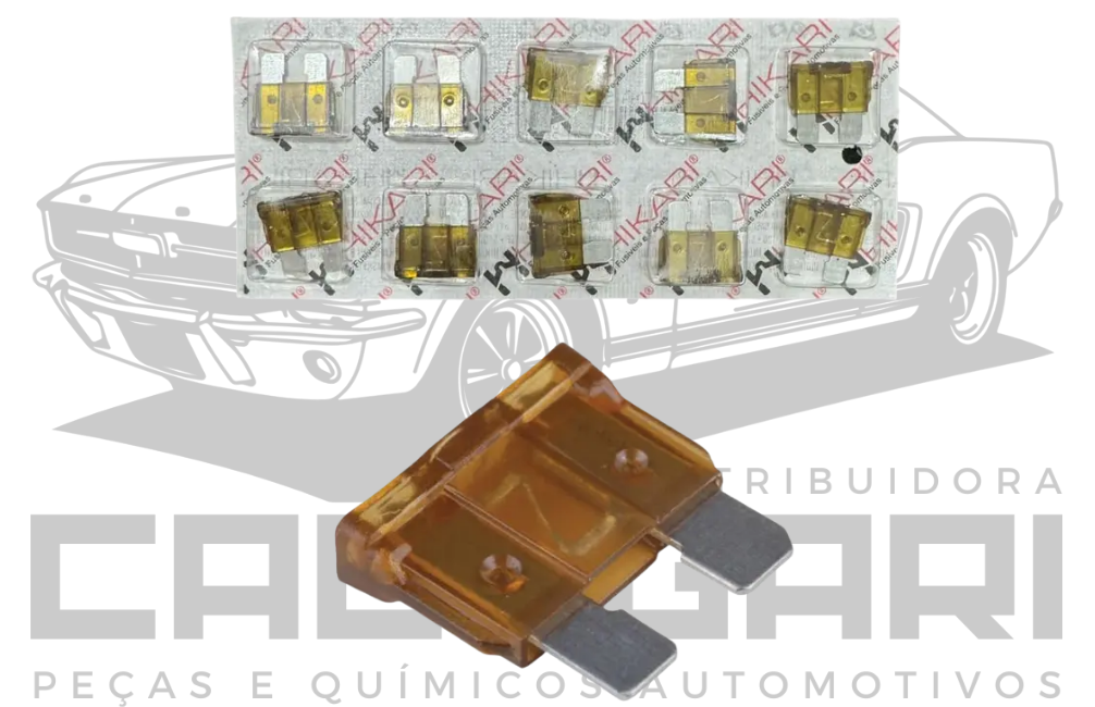 FUSIVEL LAMINA 20 AMPERES - AMARELO