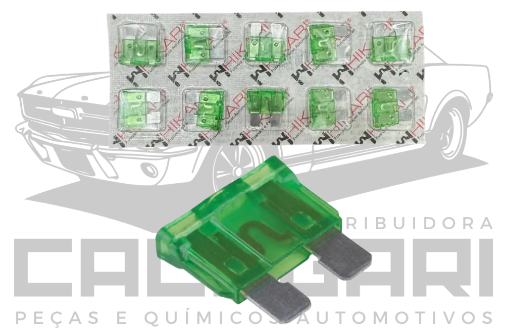 FUSIVEL LAMINA 30 AMPERES - VERDE