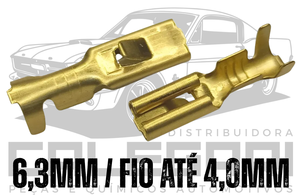 TERMINAL FEMEA COM TRAVA MOSQUITINHO 6,3MM FIO ATÉ 4,0MM