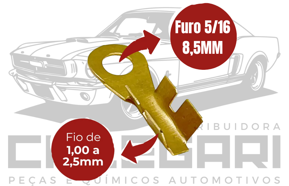 TERMINAL OLHAL FURO 5/16 FIO ATÉ 2,5MM