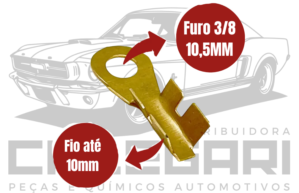 TERMINAL OLHAL FURO 3/8 FIO ATÉ 10MM