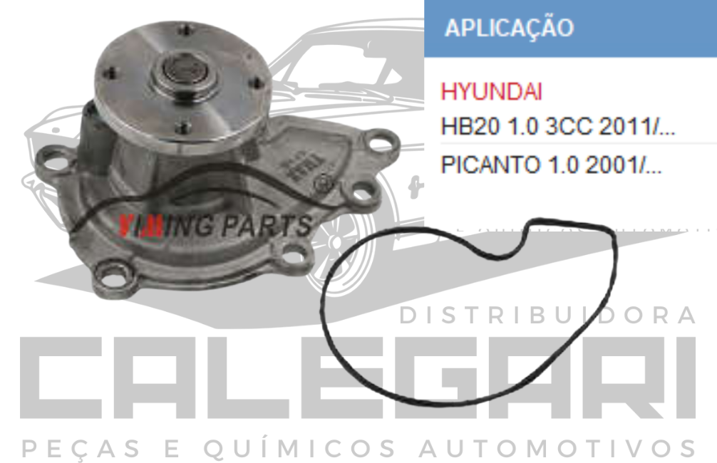 BOMBA DE AGUA HYUNDAI HB20 / KIA PICANTO 1.0 12V 3CC
