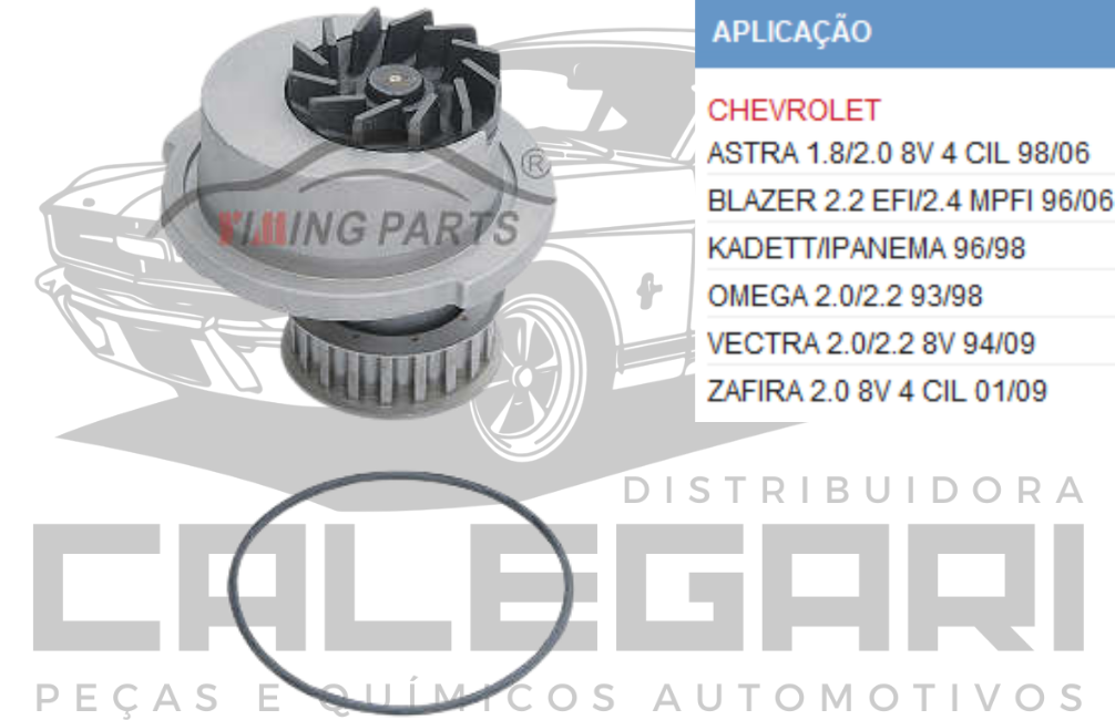 BOMBA DE AGUA GM ASTRA BLAZER KADETT ZAFIRA VECTRA OMEGA S10 - 2.0 2.2 2.4
