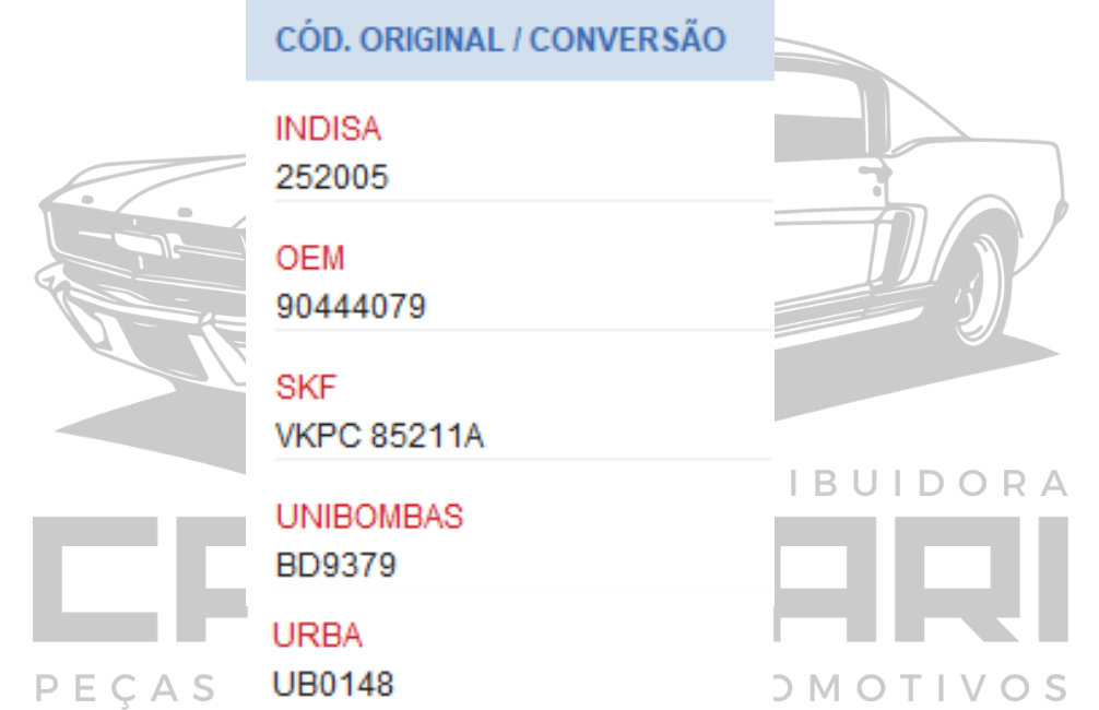 BOMBA DE AGUA GM CORSA - 1.0 1.6 16V 23 DENTES