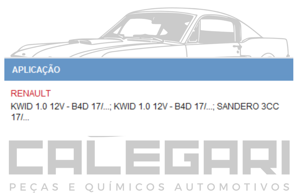 BOMBA DE AGUA RENAULT KWID SANDERO - 1.0 12V 3CC