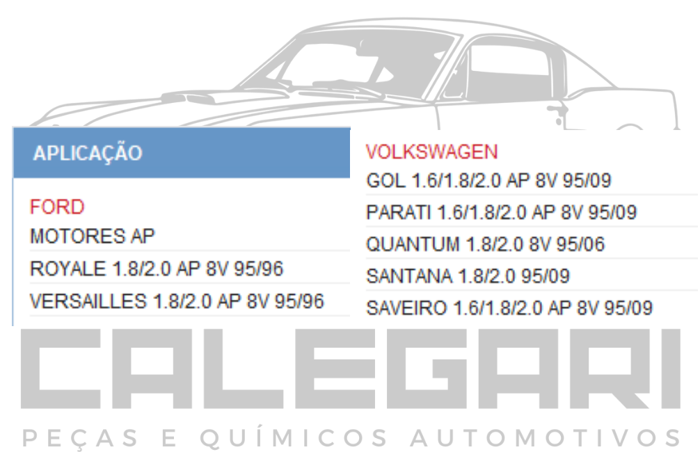 BOMBA DE AGUA VW GOL PARATI QUANTUM SANTANA SAVEIRO / FORD ROYALE VERSAILLES - 1.6 1.8 2.0 MOTORES AP