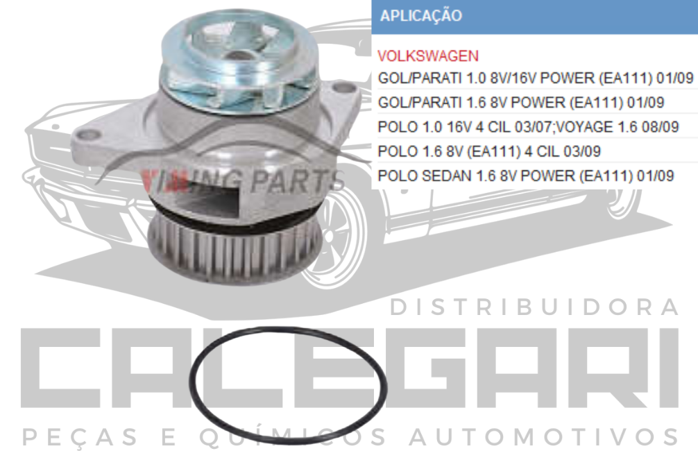 BOMBA DE AGUA VW GOL PARATI POLO VOYAGE (EA111)