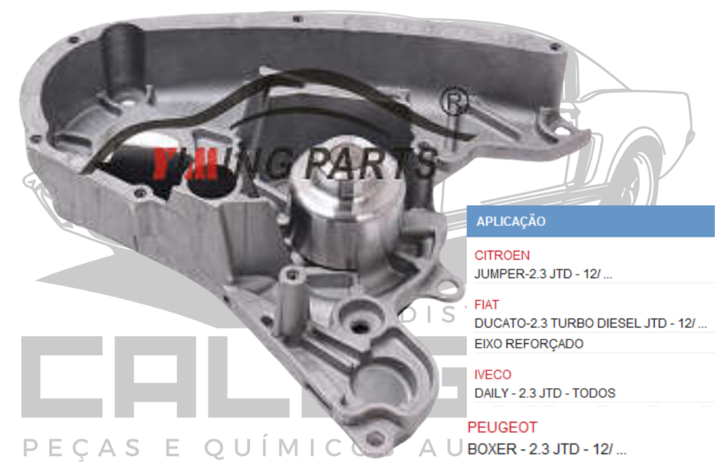 BOMBA DE AGUA FIAT DUCATO / CITROEN JUMPER / IVECO DAILY / PEUGEOT BOXER - 2.3