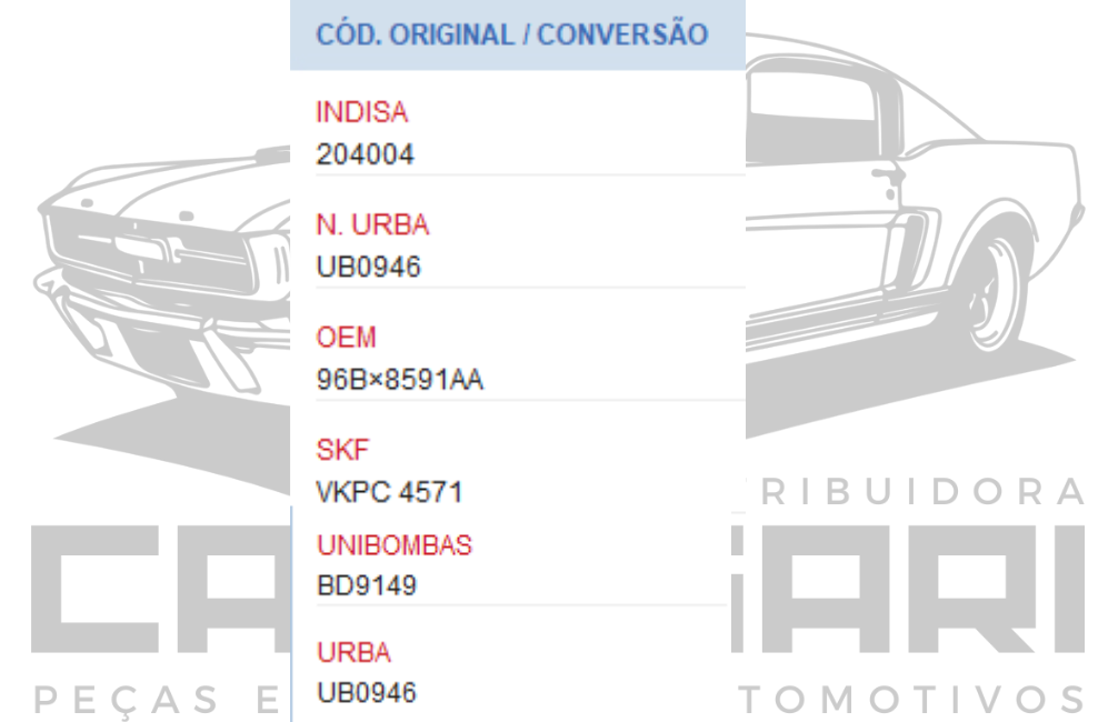 BOMBA DE AGUA FORD FIESTA KA COURIER - 1.0 1.3 ENDURA