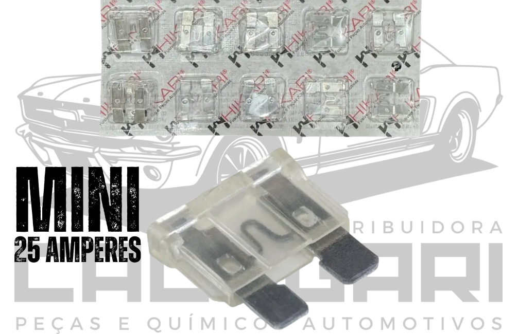FUSIVEL MINI LAMINA 25 AMPERES - BRANCO