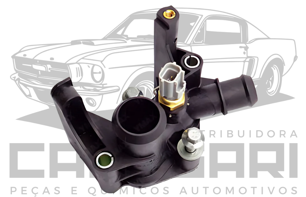 CARCACA VALVULA TERMOSTATICA PLASTICO FORD COM SENSOR ECOSPORT NEW FIESTA 1.6 MOTOR SIGMA