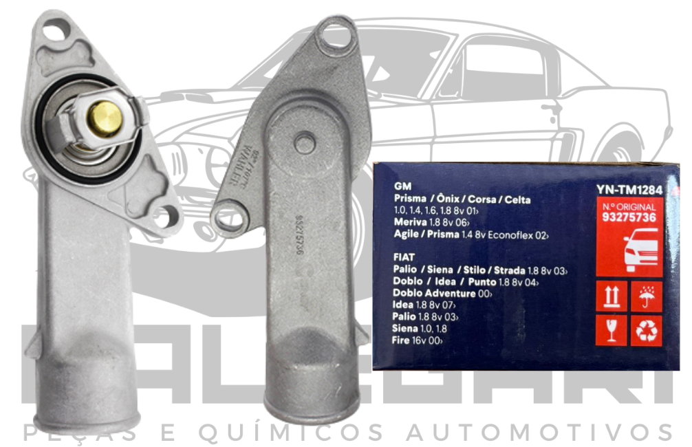 VALVULA TERMOSTATICA - GM PRISMA ONIX CORSA CELTA MERIVA AGILE FIAT DOBLO SIENA STILO STRADA PUNTO