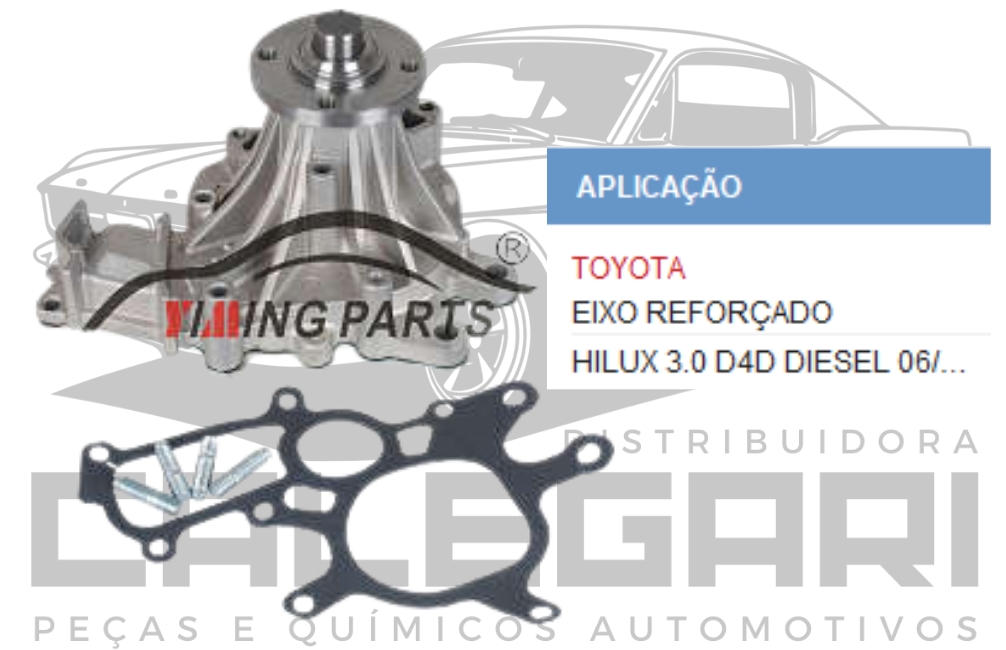 BOMBA DE AGUA TOYOTA HILUX 3.0 D4D DIESEL 06