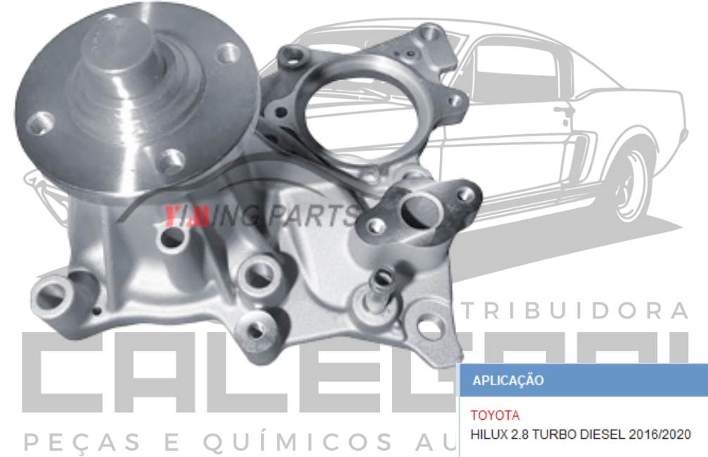 BOMBA DE AGUA TOYOTA HILUX 2.8 TURBO DIESEL 2016/2020