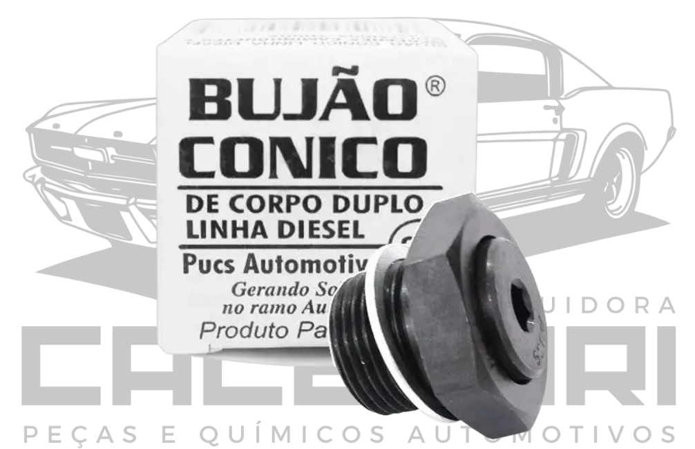BUJAO CONICO PARA CARTER CORPO DUPLO 20MM -  LINHA DIESEL MERCEDES CAMINHOANETES E UTILITÁRIOS TODOS