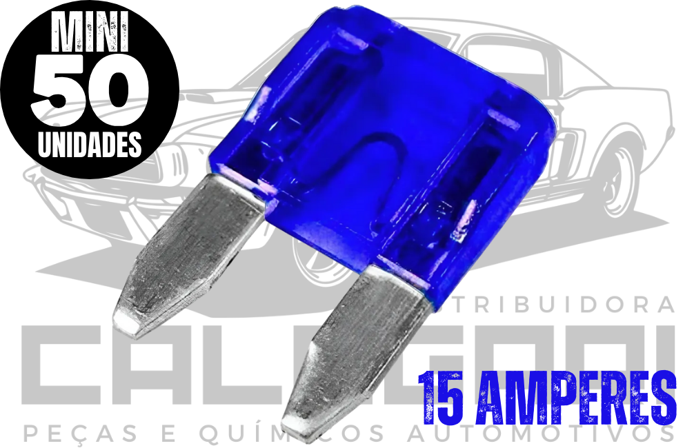 FUSIVEL MINI PACOTE 15 AMPERES - AZUL