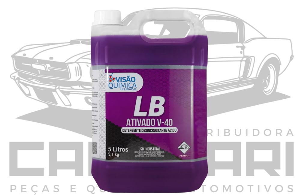 DESINCRUSTANTE ÁCIDO LB ATIVADO V-40 - 5 LITROS (ROXO)