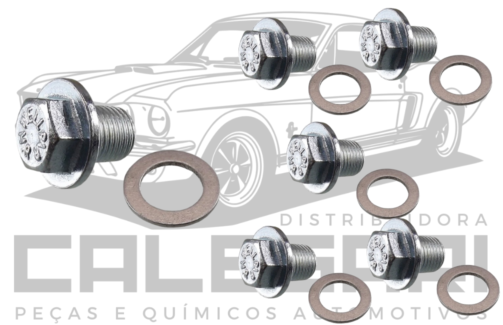 BUJAO CARTER C/ ARRUELA NISSAN MARCH VERSA M12 X 1,5 - CHAVE SEXTAVADA 14MM (LA-2920)